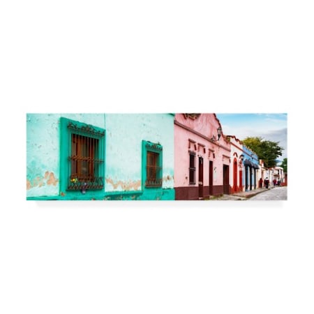 Philippe Hugonnard 'Viva Mexico 2 Street Scene San Cristobal De Las Casas' Canvas Art,8x24